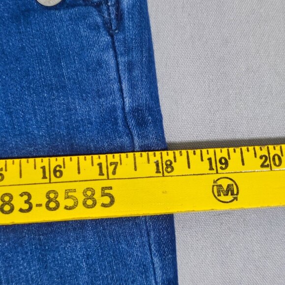 GAP jeans wide leg women's size 30 indigo blue snap button pockets closer - Picture 13 of 16